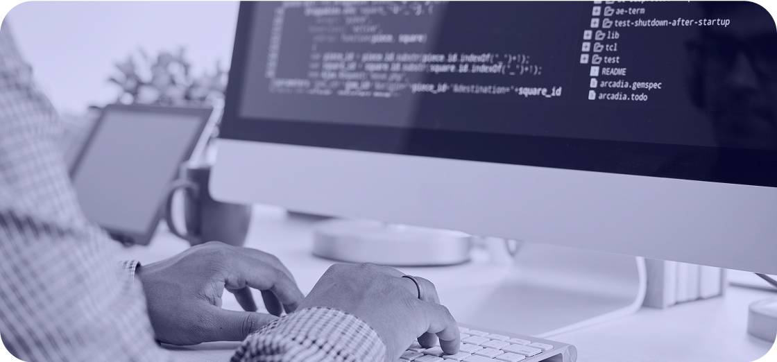 esarrollador escribiendo código en una computadora